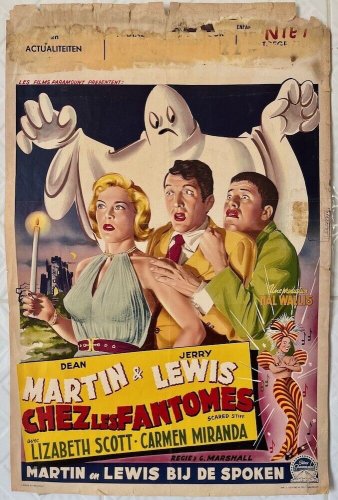 SCARED STIFF (1953) DEAN MARTIN / JERRY LEWIS - Belgian 14x21