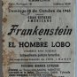 FRANKENSTEIN MEETS THE WOLF MAN (1946) BELA LUGOSI - Spanish Herald poster