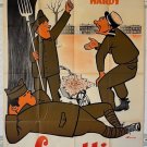 Laurel & Hardy - Going bye-bye (1934 RR1950s)  - Old French litho 47x63