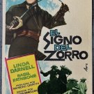 THE MARK OF ZORRO (1940 RR1963) TYRONE POWER - Spanish Herald poster