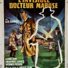 THE INVISIBLE DR MABUSE (1962) LEX BARKER - 47x63 NICE ARTWORK