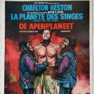 THE PLANET OF THE APES (1968 RR70s) CHARLTON HESTON - Belgian poster 14x21