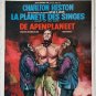 THE PLANET OF THE APES (1968 RR70s) CHARLTON HESTON - Belgian poster 14x21
