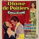 DIANE (1956) LANA TURNER / ROGER MOORE - Belgian 14x22 - NICE ARTWORK