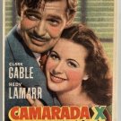 COMRADE X (1940) CLARK GABLE / HEDDY LAMAR - Spanish Herald poster