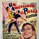 AN AMERICAN IN PARIS (1951) GENE KELLY - Belgian 14x22 - GREAT ART