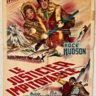 BACK TO GOD'S COUNTRY (1953) ROCK HUDSON - FRENCH LITHO 23x31
