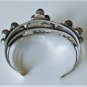 Southwest Navajo Tribal Sterling Silver Malachite Cuff Bracelet Lot Lg Size