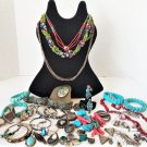 HUGE Southwest Sterling Silver Turquoise Coral Jewelry Lot 4 Wear Repair Parts
