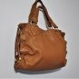 Michael Kors Luggage Tan Pebbled Leather Braided Shoulder Strap Bag EUC