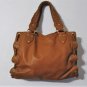 Michael Kors Luggage Tan Pebbled Leather Braided Shoulder Strap Bag EUC