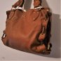 Michael Kors Luggage Tan Pebbled Leather Braided Shoulder Strap Bag EUC