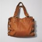 Michael Kors Luggage Tan Pebbled Leather Braided Shoulder Strap Bag EUC