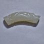 Antique Chinese White Hetian Jade Curved Dragon Bead 1