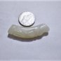 Antique Chinese White Hetian Jade Curved Dragon Bead 1
