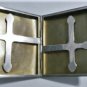 Vintage 925 Silver Cigarette Case w Etched Floral Wreath Thomae Co.