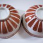 Antique Pair Ming Yongle Mark Iron Red Porcelain Cups