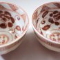 Antique Pair Ming Yongle Mark Iron Red Porcelain Cups