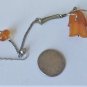 Vintage Silver Baltic Amber Dangle Drops Chatelaine Stick Pin Brooch Russia