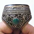 Antique Sassanian Persian Carnelian  & Turquoise Silver Ring