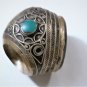 Antique Sassanian Persian Carnelian  & Turquoise Silver Ring