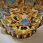 Antique Chinese Lobed Champleve Enamel Gilt Bronze Bowl