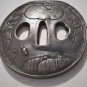 Antique Lg Edo Samurai Katana Sword Tsuba Cast Bronze Mice Food Bundles Signed