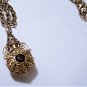 Victorian 14K Repousse Late Baroque Rococo Floral Scroll Urn Watch Fob Chain