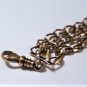 Victorian 14K Repousse Late Baroque Rococo Floral Scroll Urn Watch Fob Chain