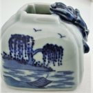 Antique Chinese Blue & White Porcelain Li Dragon Brush Washer