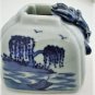Antique Chinese Blue & White Porcelain Li Dragon Brush Washer