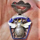 Antique Sterling Silver Enameled MANGANGA Bumblebee Pin Nahuel Huapi Patagonia