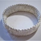 Vintage Sterling Silver Mesh Bangle