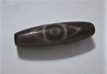Nice Tibetan 2 Buddha-Eyed Oily Agate Dzi Bead 5 CM