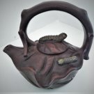 Antique Chinese Yixing Zisha Purple Clay Cabbage & Caterpillar Handmade Teapot