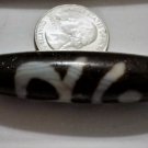 Tibetan 2-Eyed Ritual Symbol Oily Agate Dzi Bead 5.5 CM