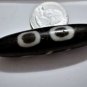 Tibetan 2-Eyed Ritual Symbol Oily Agate Dzi Bead 5.5 CM