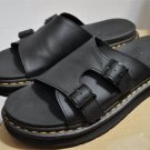 Dr Martens DAX Black Hydro Leather Slide Sandals 11 US Men EU 44 UK 10 HTF