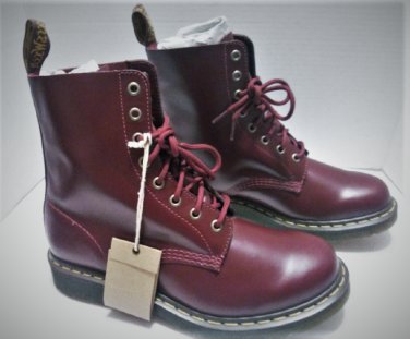 Dr. Martens Pascal Cherry Shiraz Buttero Leather 8-Eye Boots 10 W EU 42 UK8