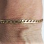 Vintage 10K Textured Finish Cuban Link Chain Bracelet 9"
