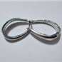 Vintage Sterling Silver Green Ombre Crystal Hoop Earrings AU
