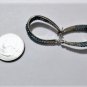 Vintage Sterling Silver Green Ombre Crystal Hoop Earrings AU