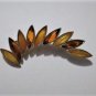 Vintage Sterling Silver Modernist Amber Pin Brooch Ukraine Hallmarked