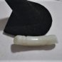 Antique Chinese White Hetian Jade Curved Dragon Pendant 2