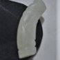 Antique Chinese White Hetian Jade Curved Dragon Pendant 2