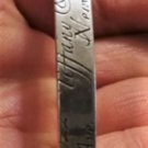 Vintage Sterling Silver TIFFANY Notes Script Bangle Bracelet ~8"