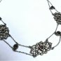 Georgian Silver & Paste Stones Chatelaine Chain Necklace