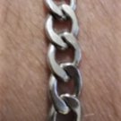 Vintage Sterling Silver Cuban Link Bracelet 7"