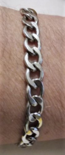 Vintage Sterling Silver Cuban Link Bracelet 7"