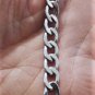 Vintage Sterling Silver Cuban Link Bracelet 7"